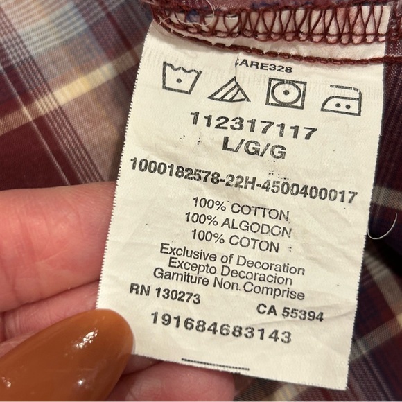 Wrangler Western Shirt Pearl Snaps Long Sleeve L - Picture 8 of 11